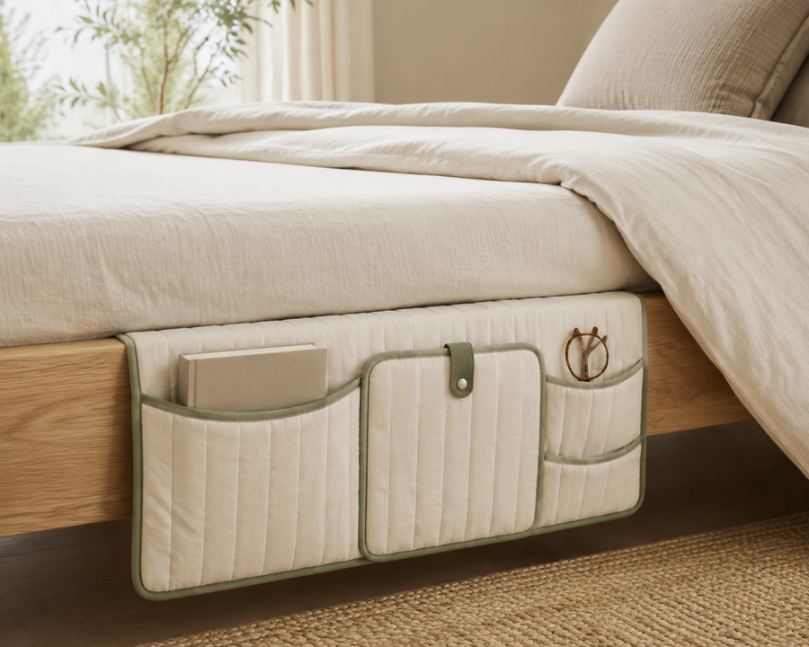 Elowra Quilted Bedside Storage Caddy