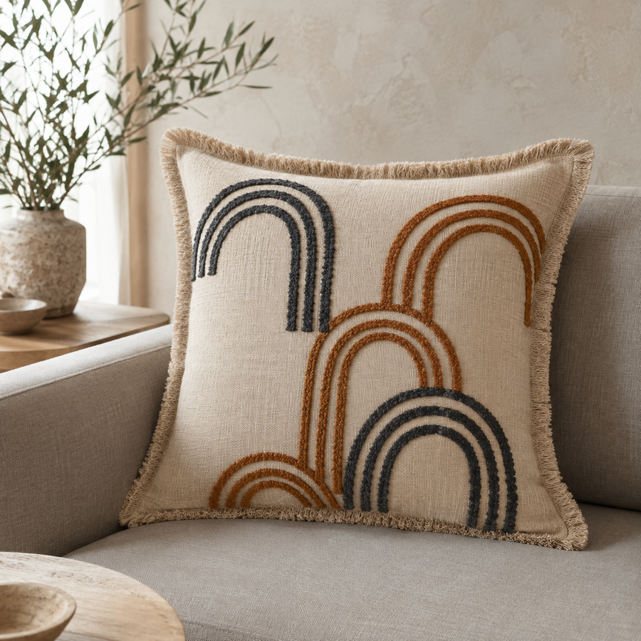 Tavira Raised Arch Woven Cushion Cover